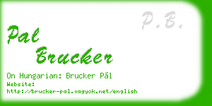 pal brucker business card