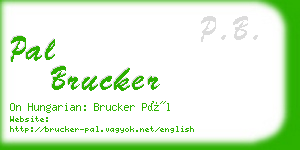 pal brucker business card
